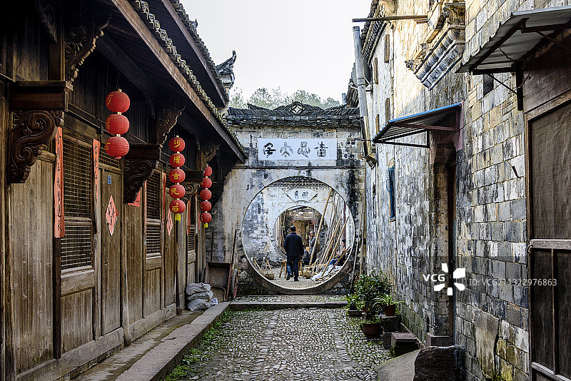 中国浙江省丽水市河阳古民居图片素材