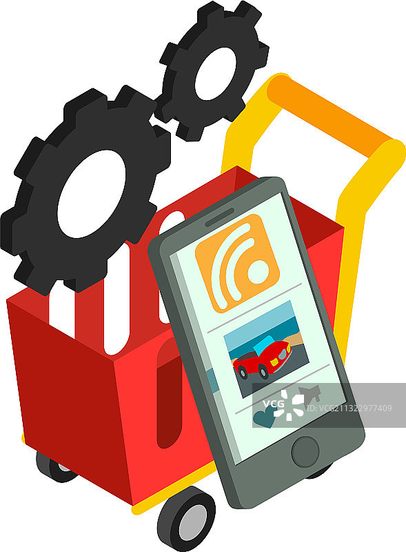 在线购物2.5D风格图标图片素材