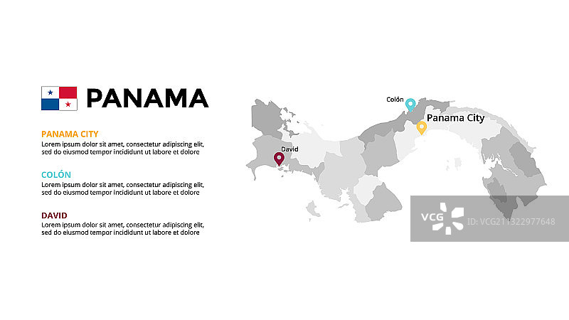 巴拿马地图信息图表模板幻灯片图片素材