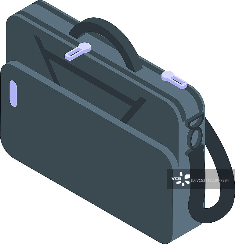 手提电脑包等距风格图标图片素材