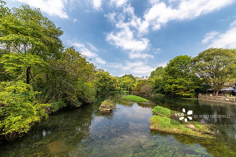 贵阳市花溪公园盛夏图片素材