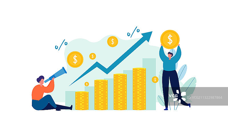 资金增长预测与进度报告图片素材