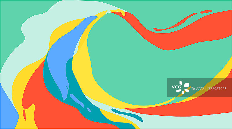 时尚绚丽抽象矢量背景横图图片素材