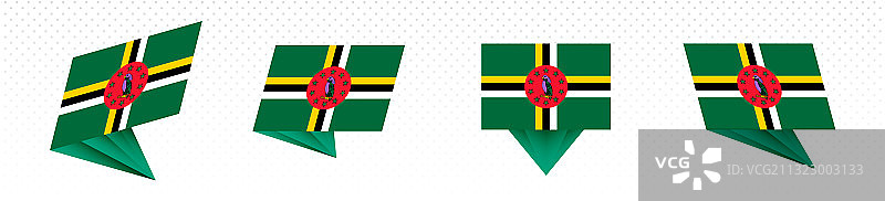 现代抽象设计多米尼加国旗图片素材