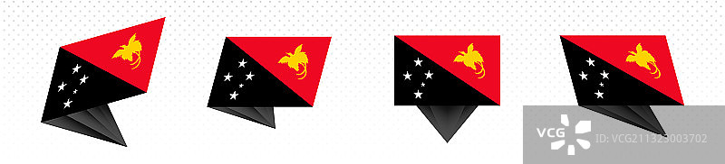 现代抽象风格的巴布亚新几内亚国旗图片素材