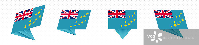 现代抽象设计中的图瓦卢国旗图片素材