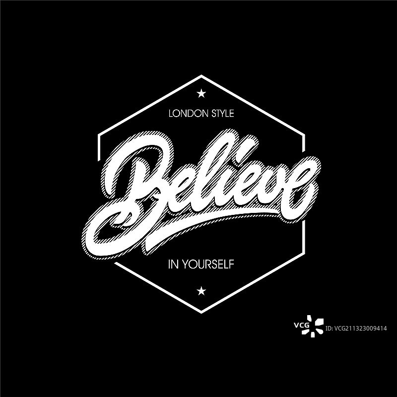 相信自己，简约复古风图片素材