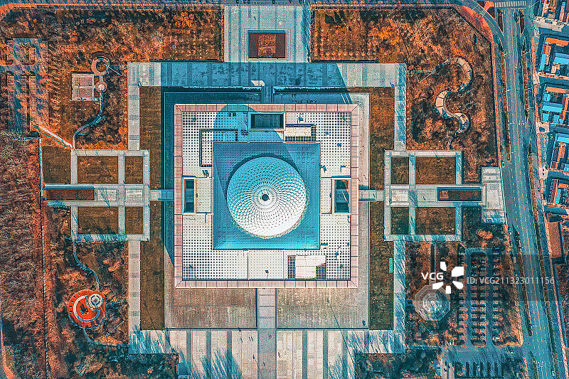 河北廊坊大厂民族宫青橙风光图片素材