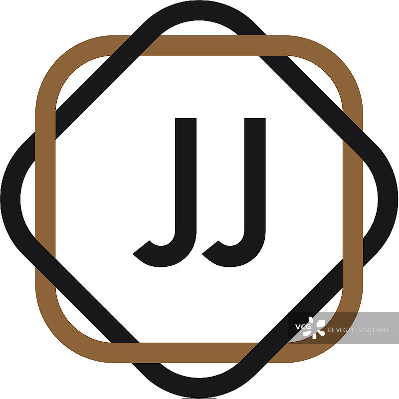 字母JJ优雅logo设计模板图片素材
