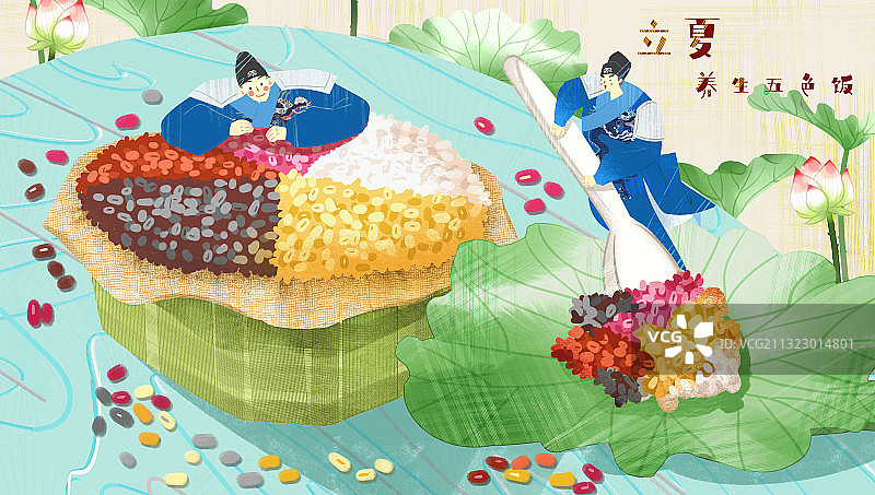 二十四节气中国传统饮食插画图片素材