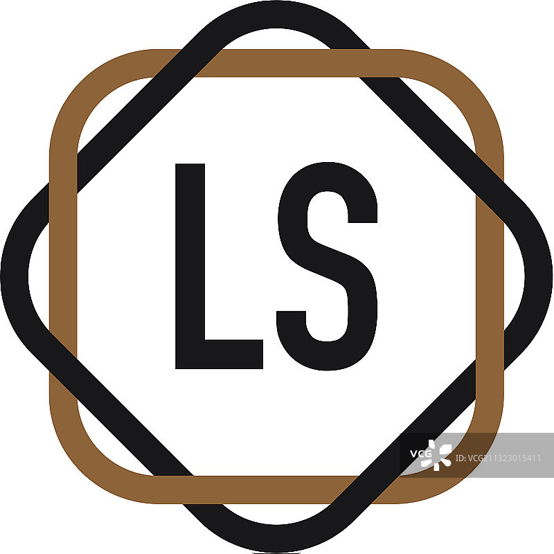 首字母LS优雅标志设计模板图片素材