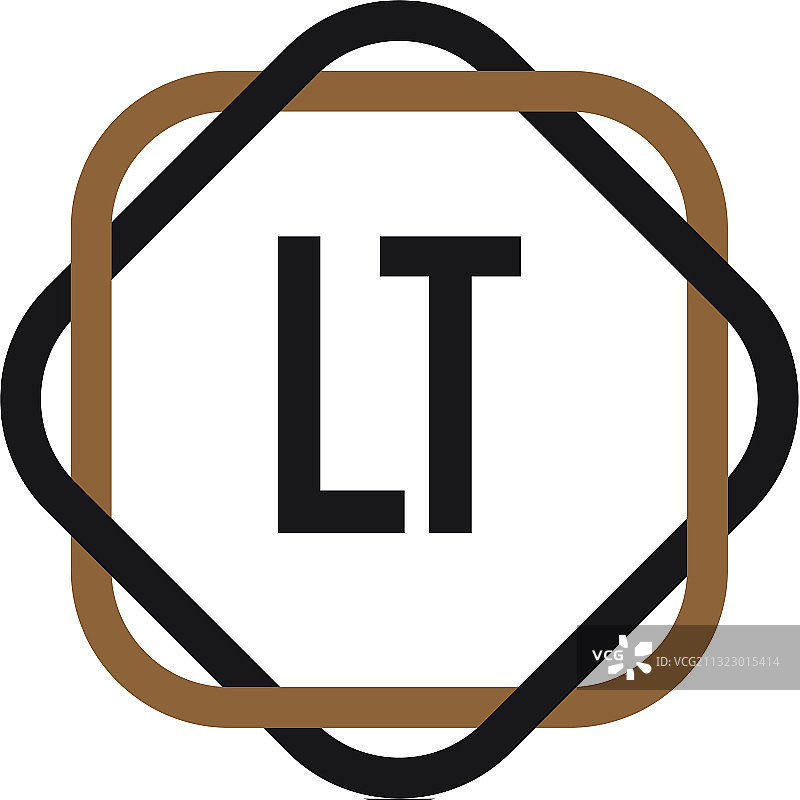 字母LT优雅logo设计模板图片素材
