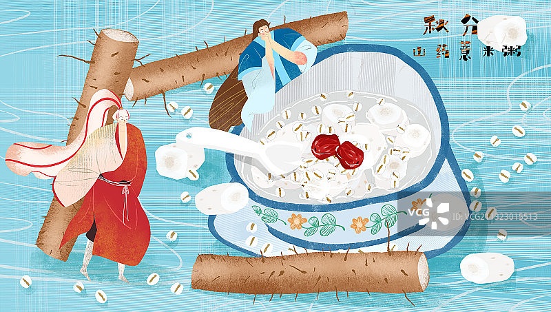 二十四节气中国传统饮食插画图片素材