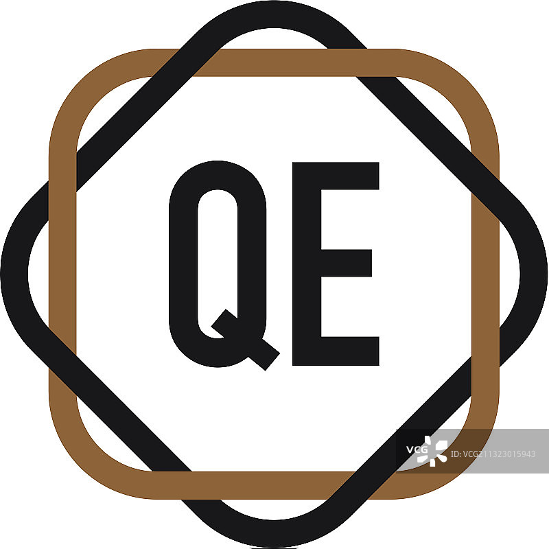 字母QE优雅logo设计模板图片素材