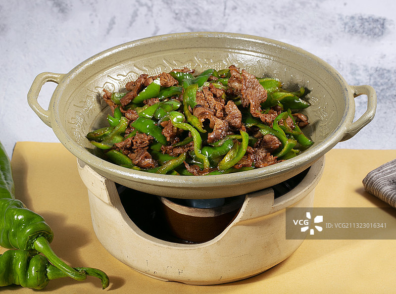 螺丝椒炒驴肉图片素材