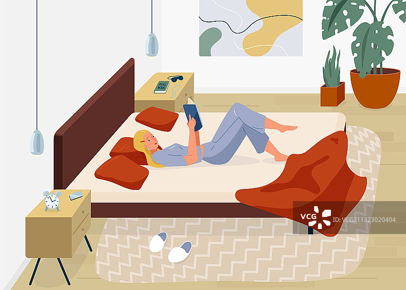 放松的女孩读书背景图片素材