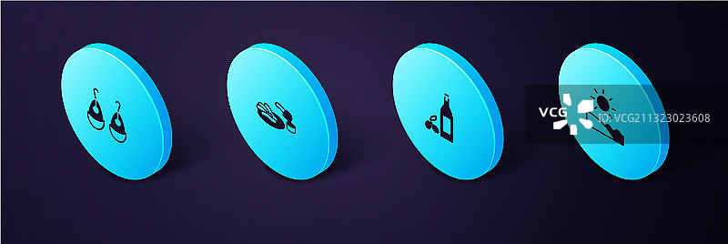 2.5D沙滩瓶橄榄油吉事果套装图片素材