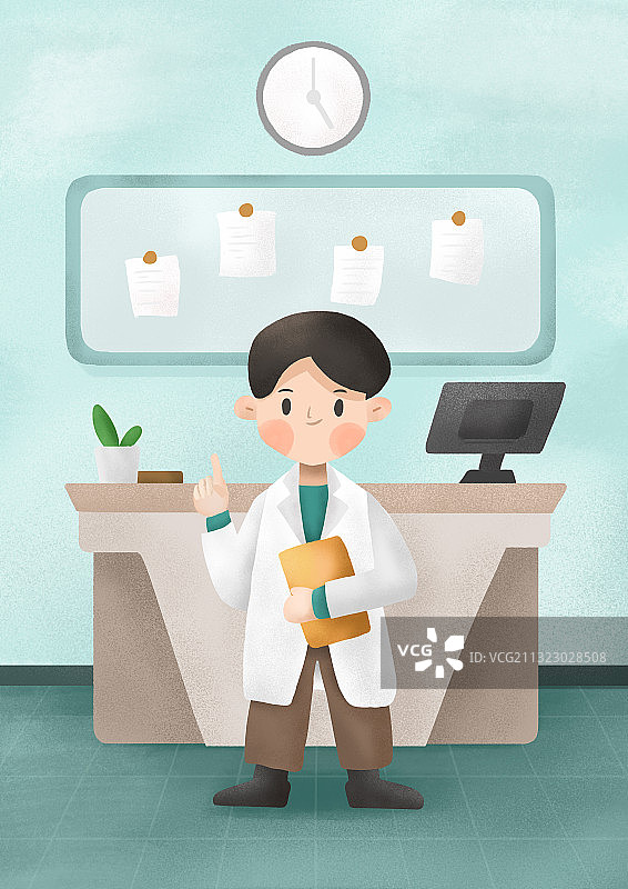 五一劳动节医生插画图片素材