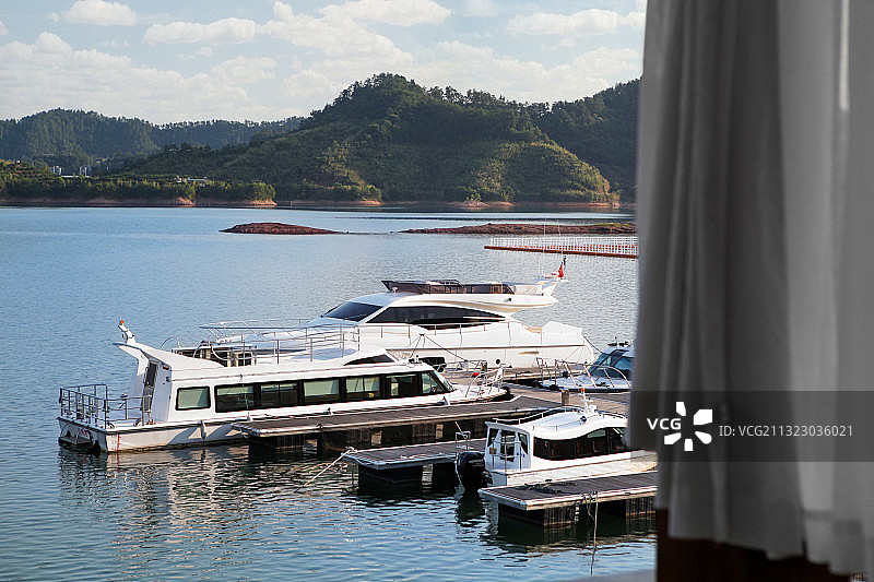 千岛湖游船码头图片素材