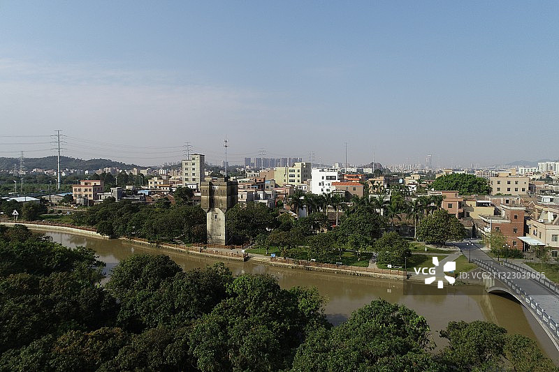 瓜岭村是典型的岭南水乡图片素材
