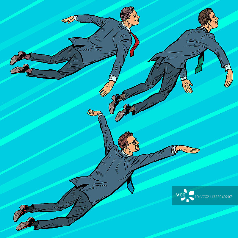 像鸟一样飞翔的商人图片素材