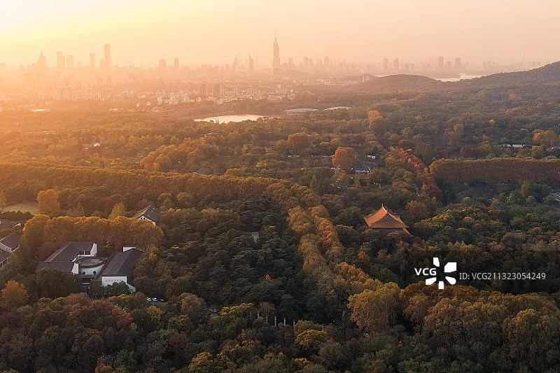 美玲宫与南京城市图片素材