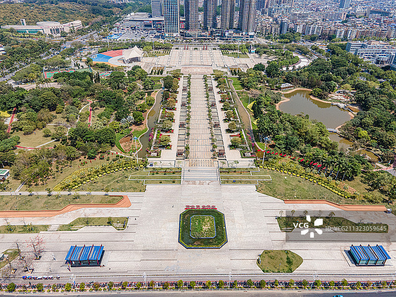 航拍广州增城区增城广场图片素材