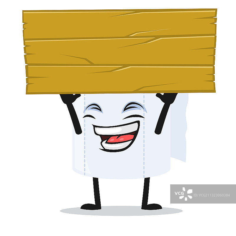 卡通卫生纸卷吉祥物图片素材
