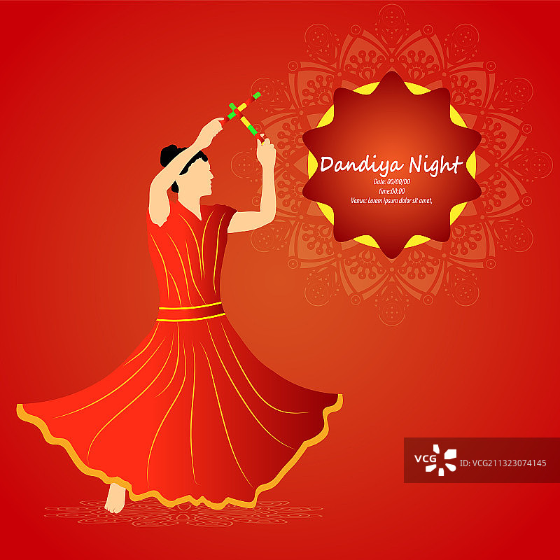 杜尔迦 पूजा 节庆海报图片素材