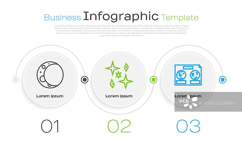 月亮星球和星图线条设计图片素材