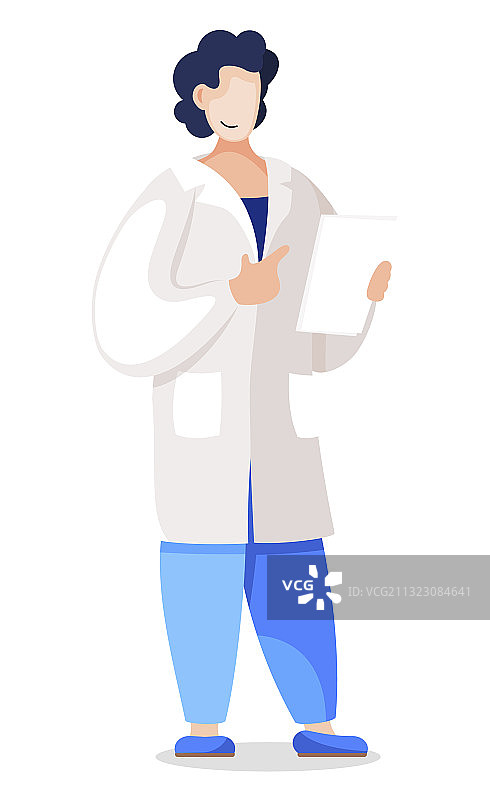 医生展示研究结果或诊断图片素材