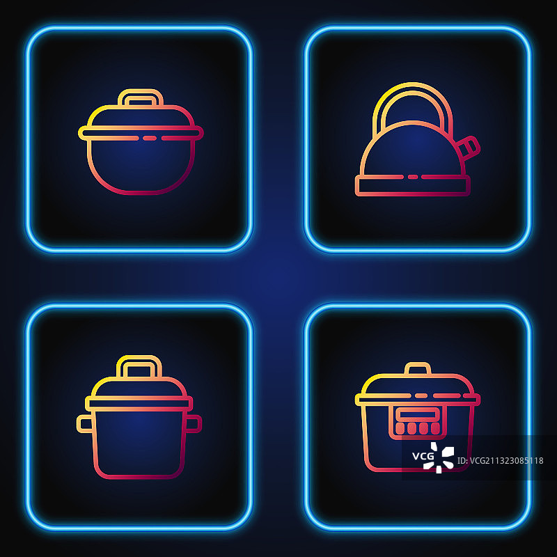 带电水壶、慢炖锅的炊具图片素材
