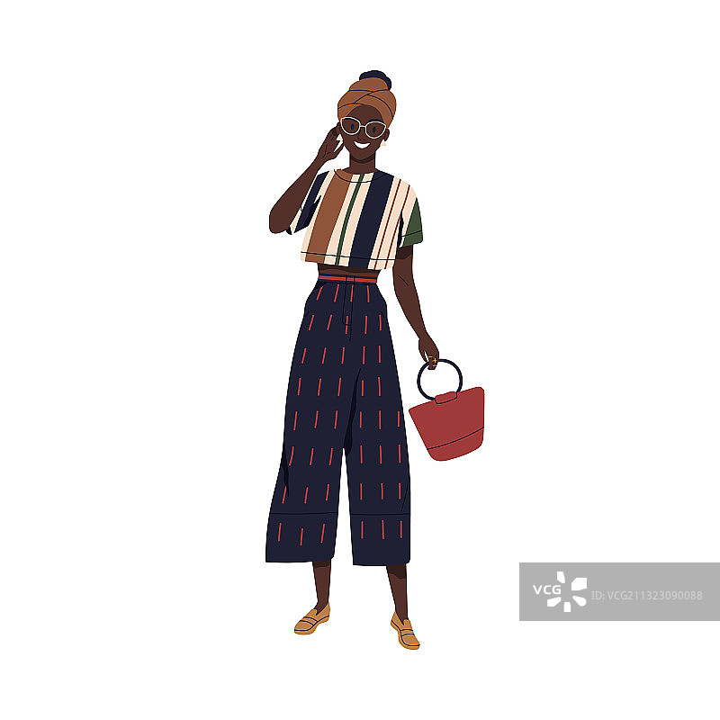 年轻时尚的非洲裔美国女人图片素材