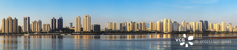 浙江温州城市建筑景观天际线全景图片素材