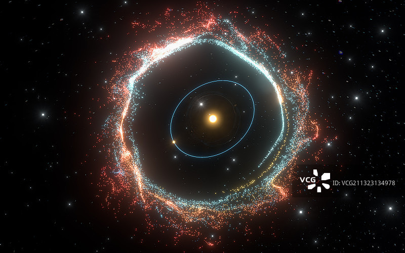 魔幻粒子特效背景 3D渲染图片素材