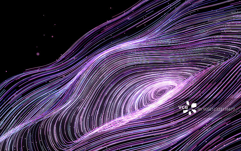 抽象霓虹线条背景 3D渲染图片素材