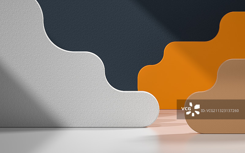 创意商品展示台 3D渲染图片素材