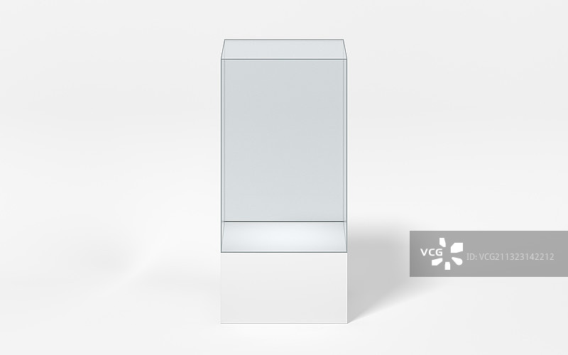 透明玻璃橱窗物品柜 3D渲染图片素材