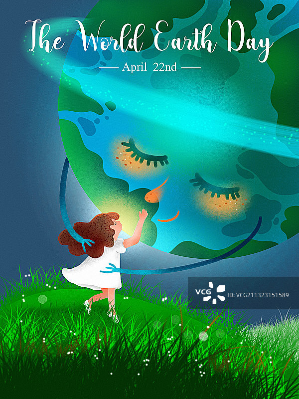 地球日——爱护地球母亲，人人有责图片素材