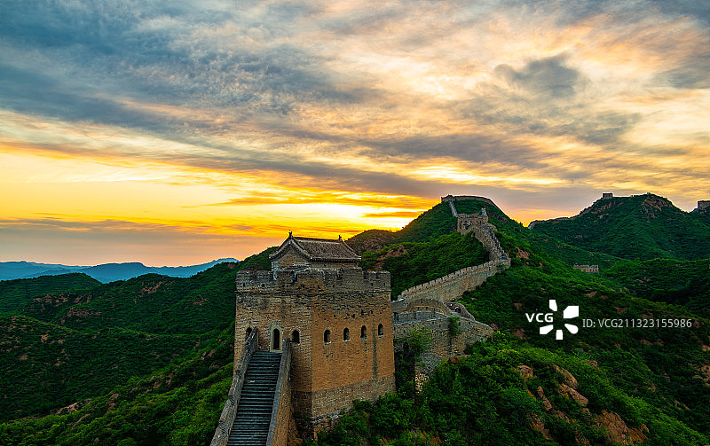 金山岭长城风光秀丽图片素材