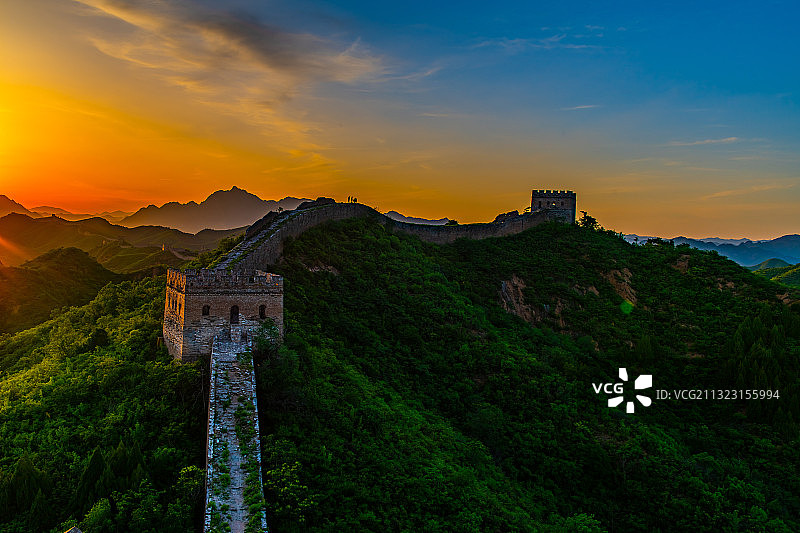 金山岭长城风光秀丽图片素材
