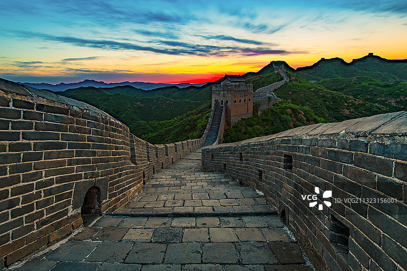 金山岭长城风光秀丽图片素材