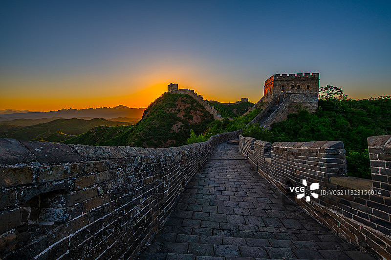 金山岭长城风光秀丽图片素材