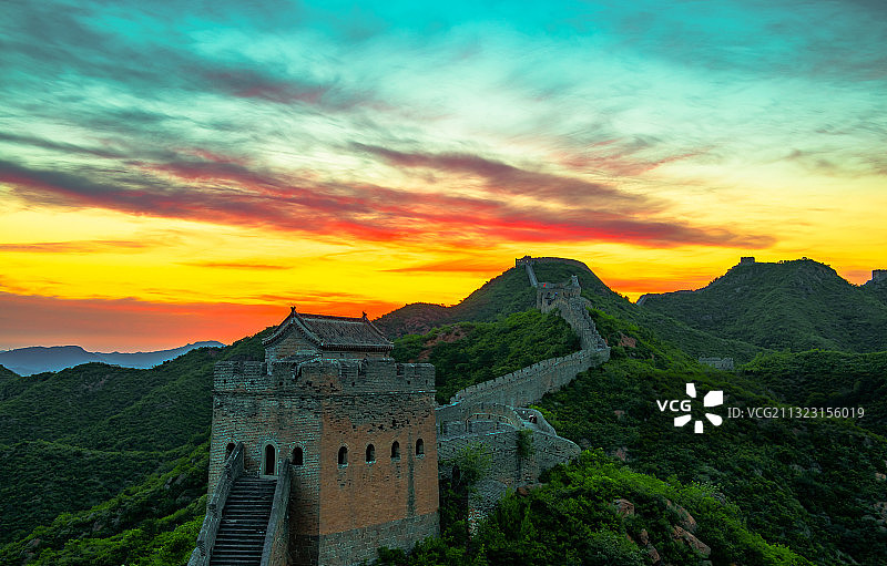 金山岭长城风光秀丽图片素材