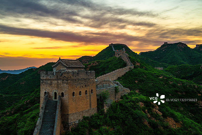 金山岭长城风光秀丽图片素材