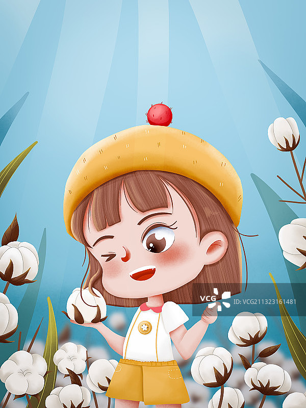 支持国货，新疆棉花最棒插画图片素材
