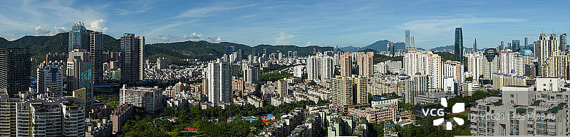 深圳景田片区全景图片素材