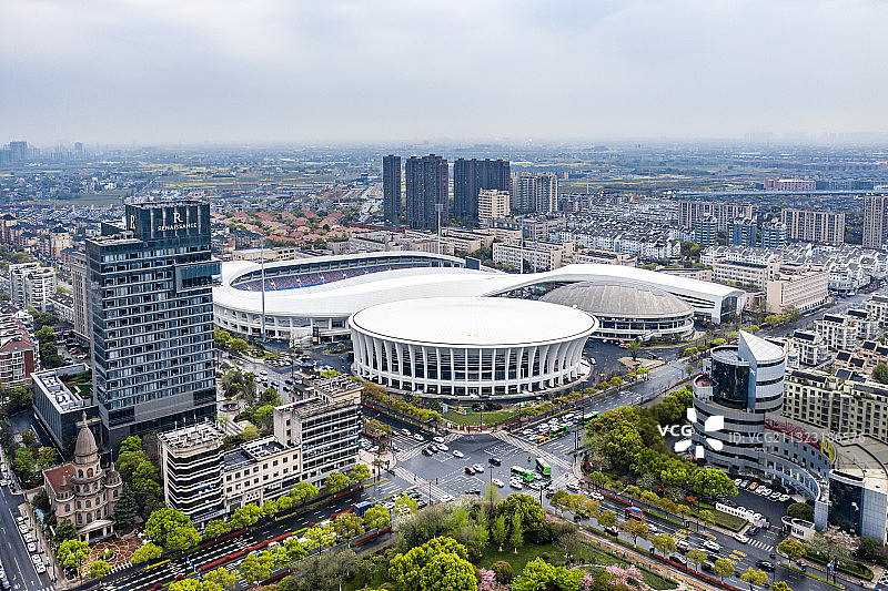 杭州余杭临平城市风光图片素材