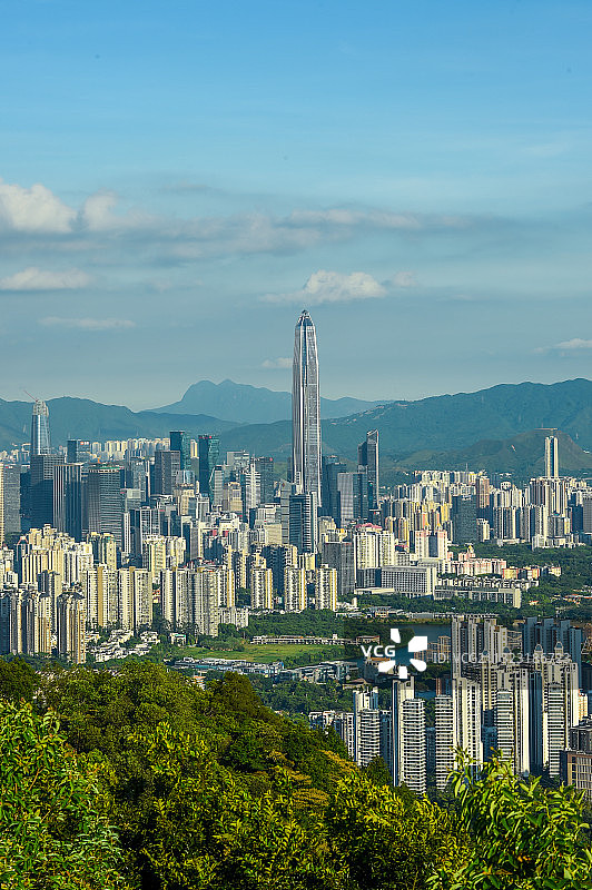 深圳福田区远眺图片素材