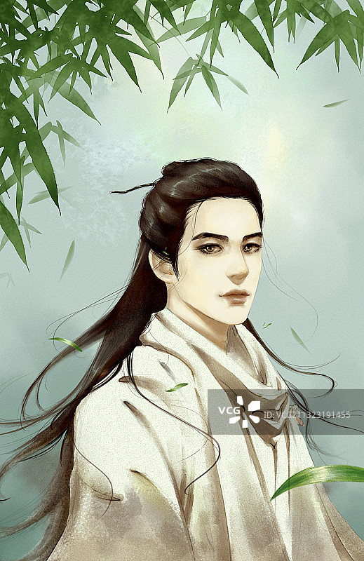古风插画男性人物图片素材